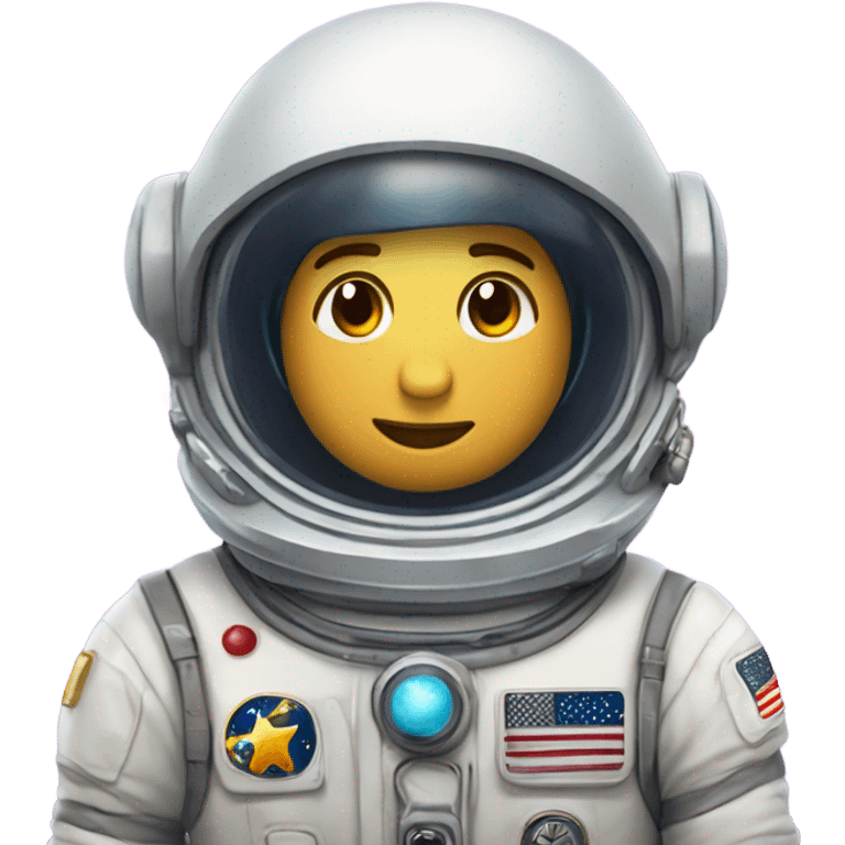 Astronauta sorprendido con unicornio encima  emoji