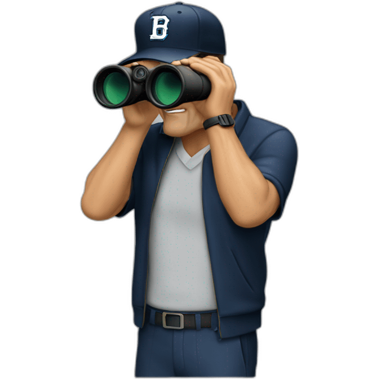 jim harbaugh with binoculars emoji