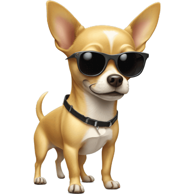 Chihuahua with sunglasses  emoji