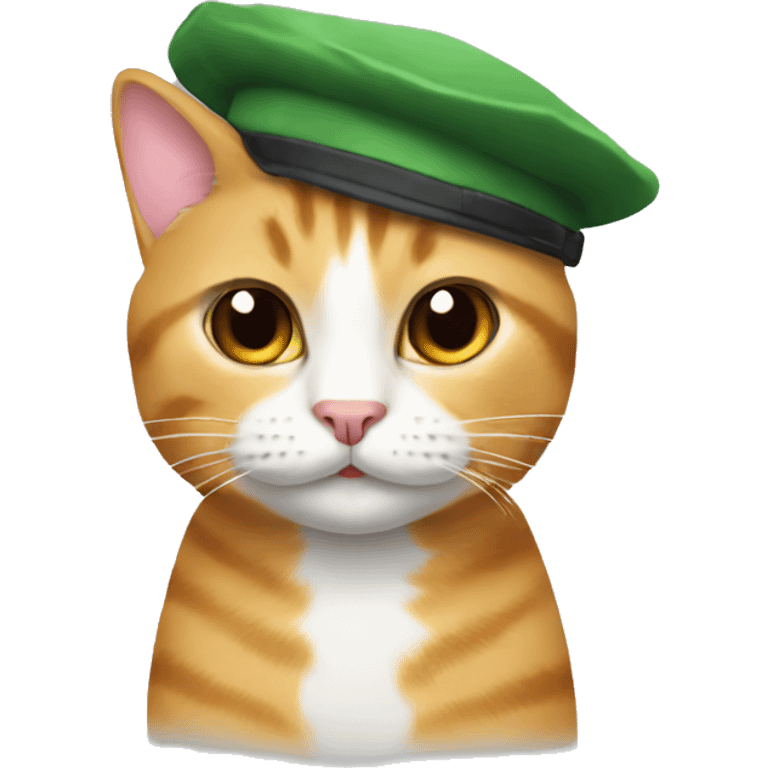 Cat in the cap emoji