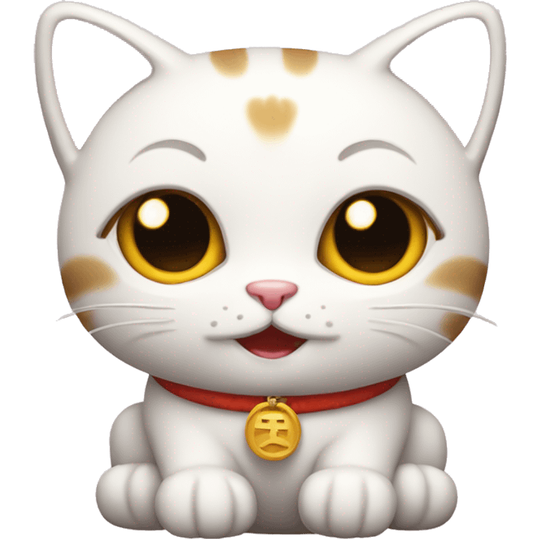 Cute lucky cat emoji