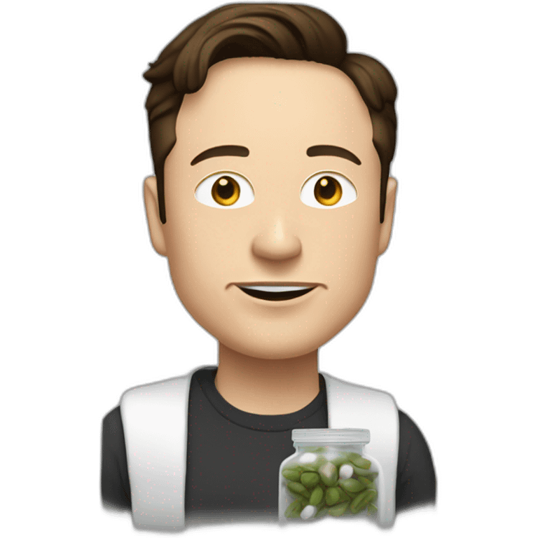 elon musk doing drugs, for educational purposes only, inclusiveness and positive, LGTBQ+ emoji