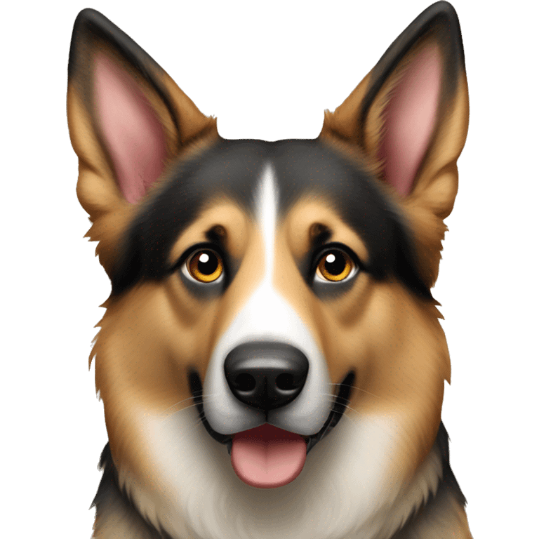 German Shepard Australian Shepard mic emoji