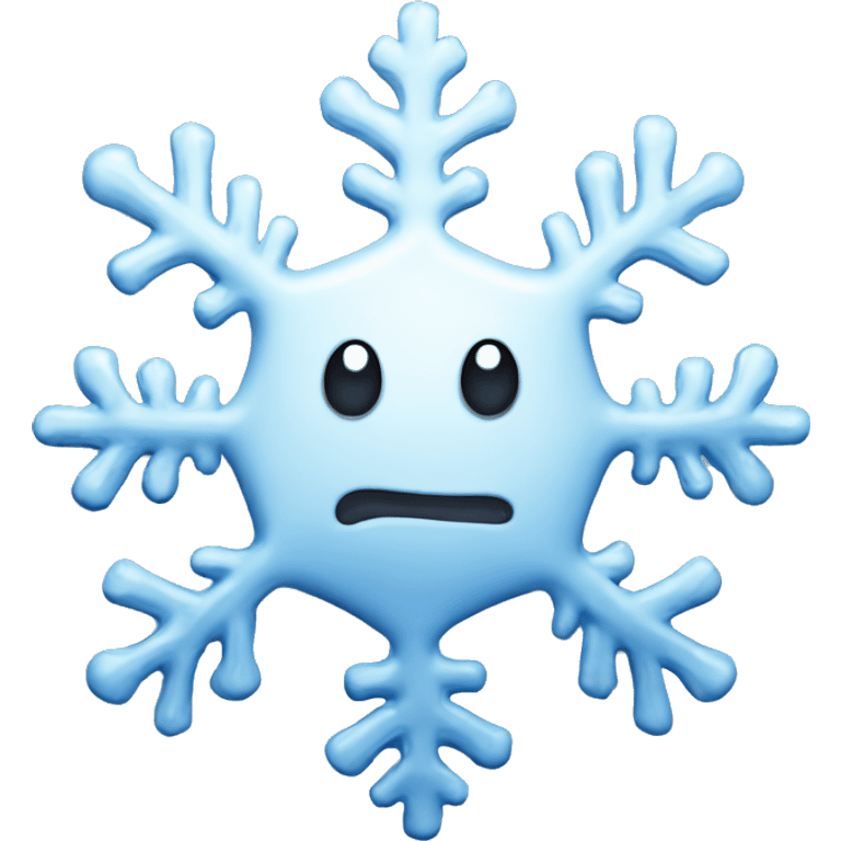 Melting snowflake emoji