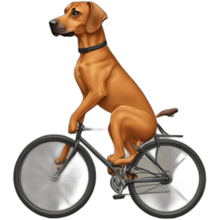 Rhodesian Ridgeback auf fahrrad emoji