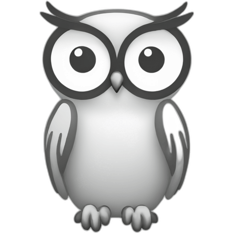 owl outline emoji