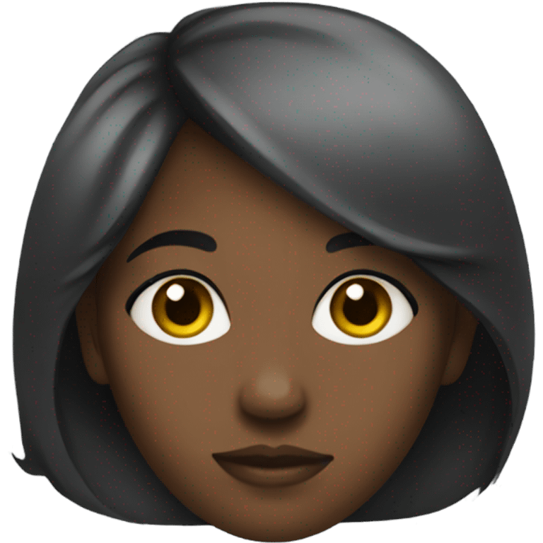 black girl side eyeing  emoji