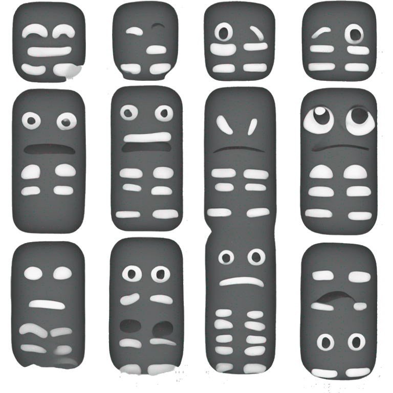 PCB black and white emoji emoji