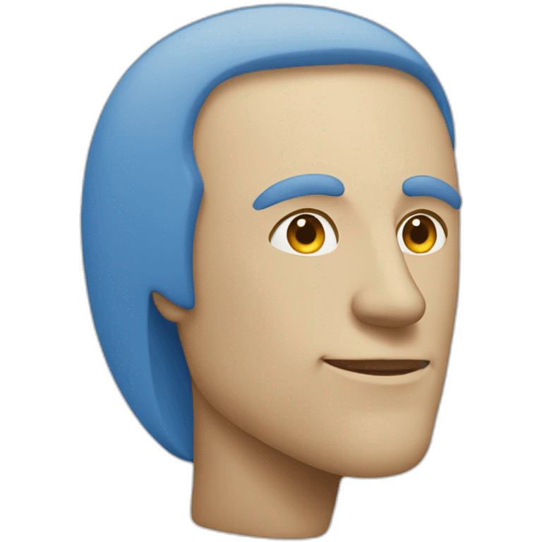 profile blue figure of man emoji