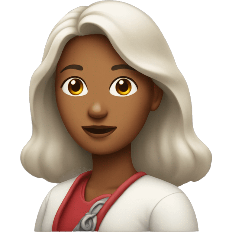 A woman with hearth emoji