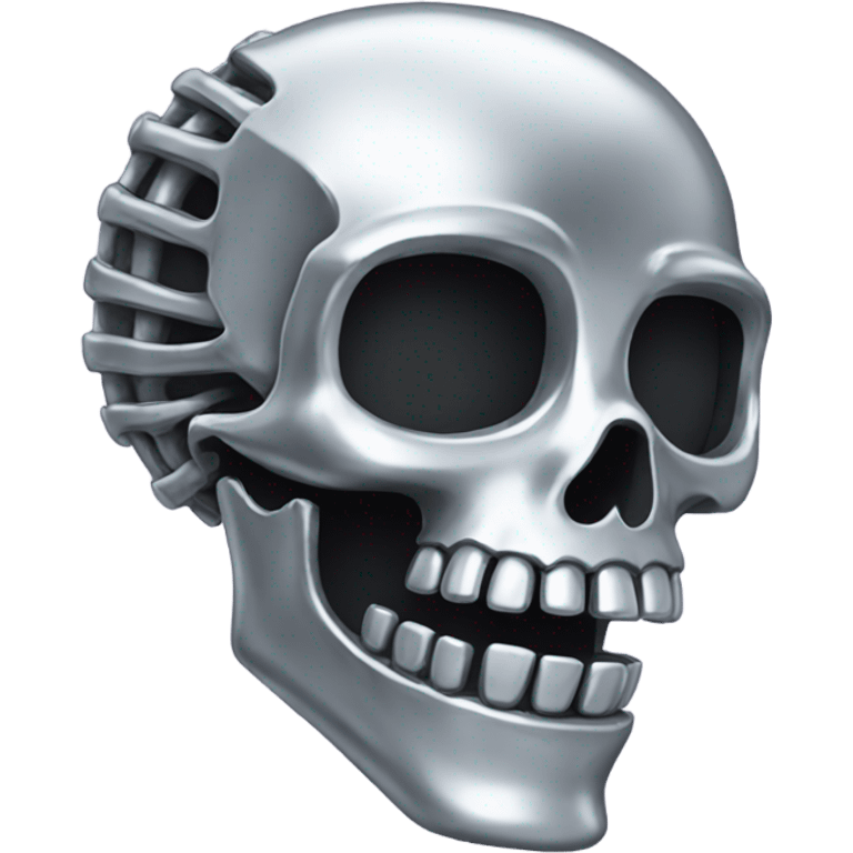 Skeleton made out of chrome  emoji