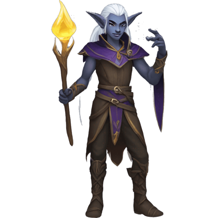 half-elf drow male sorcerer emoji