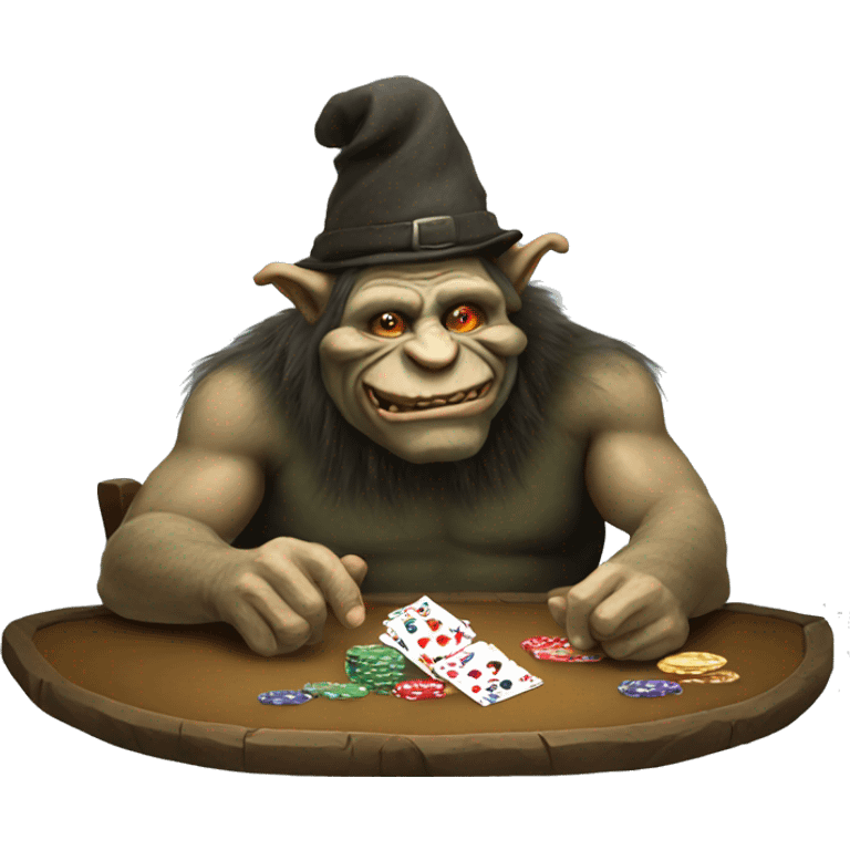 troll playing poker emoji