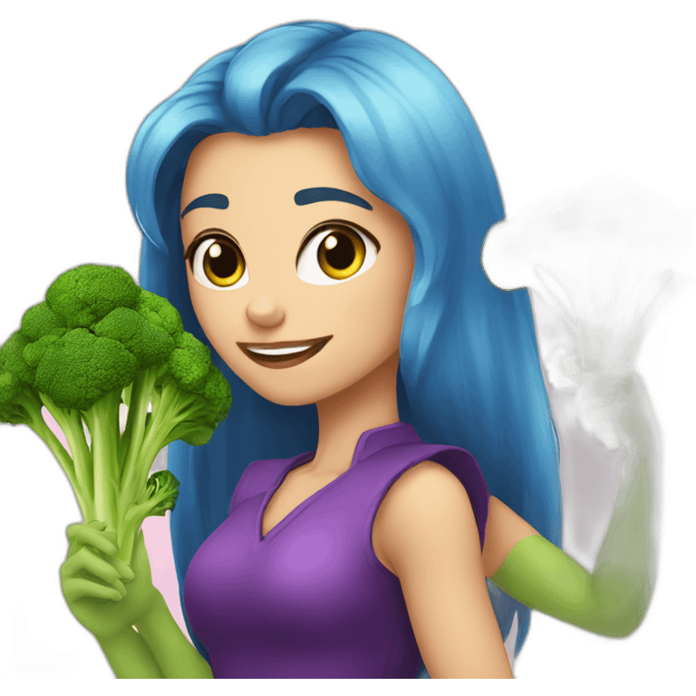 Misses Razuvaeva and broccoli emoji