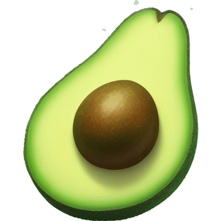 A glowing, sliced avocado with a sparkling seed, surrounded by soft, floating lime slices and small, glowing particles.

 emoji