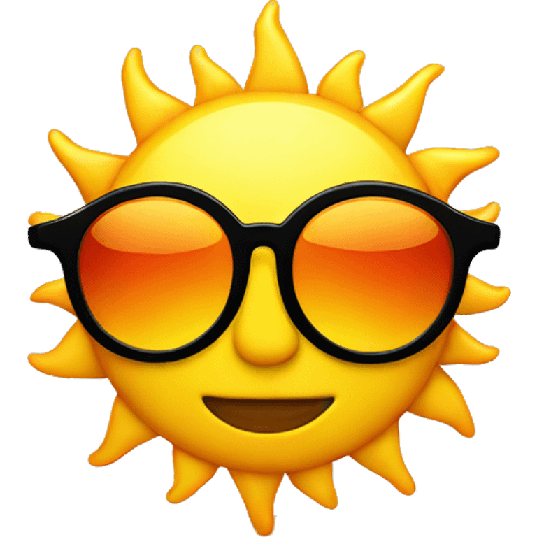 Sun with sunglasses  emoji