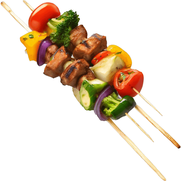 Grilled skewers with vegetables  emoji