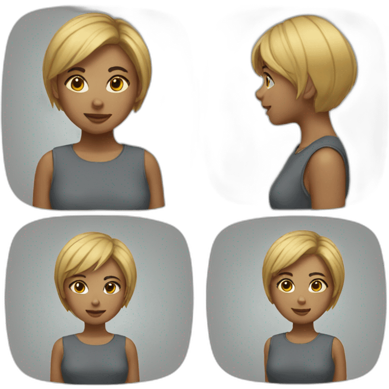 Short hair girl emoji