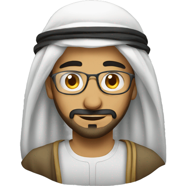 arab men with glass emoji