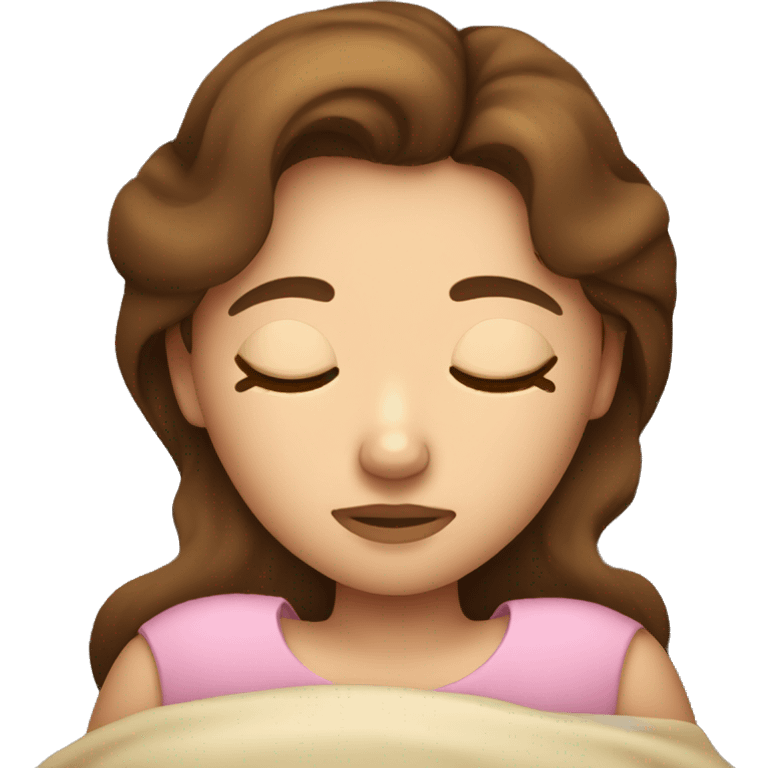 brown hair girl sleeping emoji