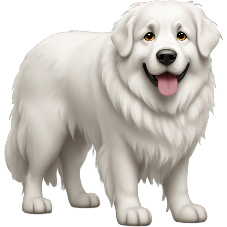 great pyrenees dog standing emoji