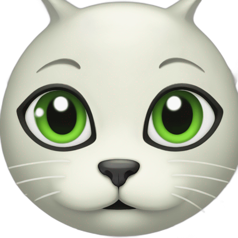 black-cat-green-eyes-small-ears emoji