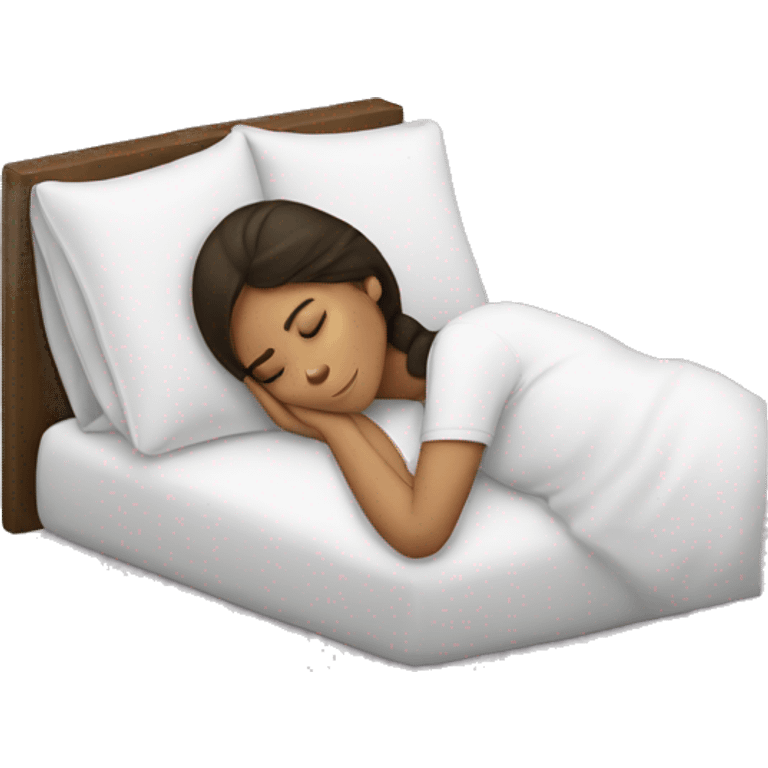 Brunette girl sleeping emoji