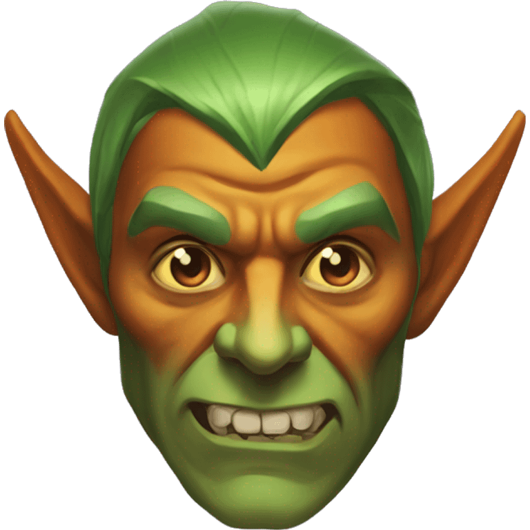 half-orc male wizard necromancer pumpkin emoji