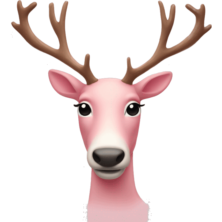 Light pink reindeer  emoji