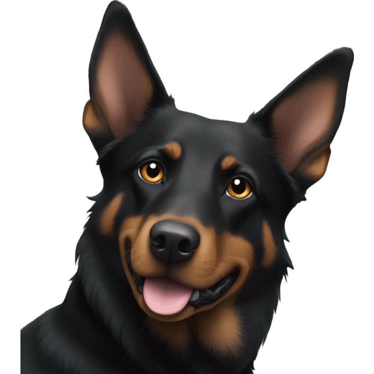 Black australian kelpie and german shepherd mix emoji