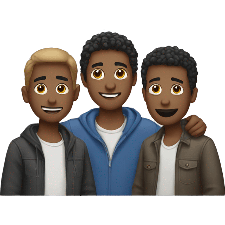 three male friends emoji