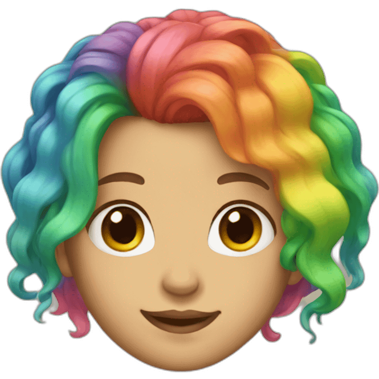 rainbow hair emoji