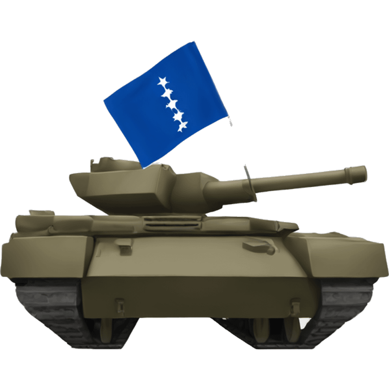 A Bosnian flag with a tank emoji