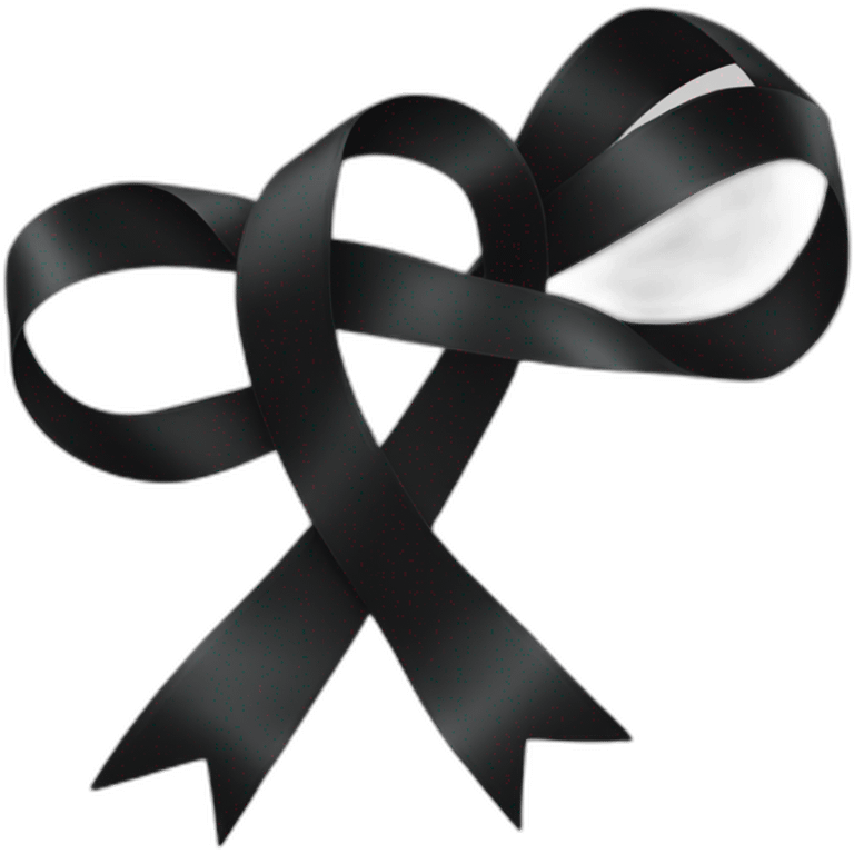 black ribbon emoji