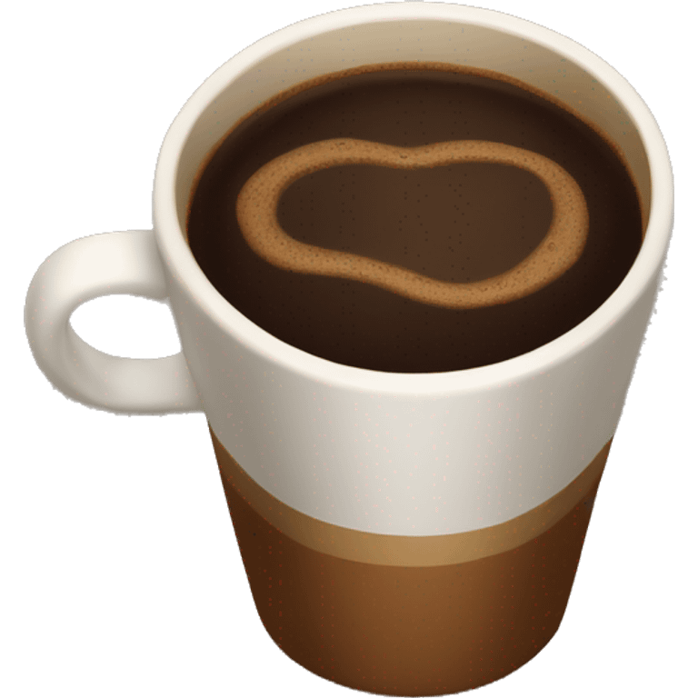 brown cup of coffee with coffee emoji