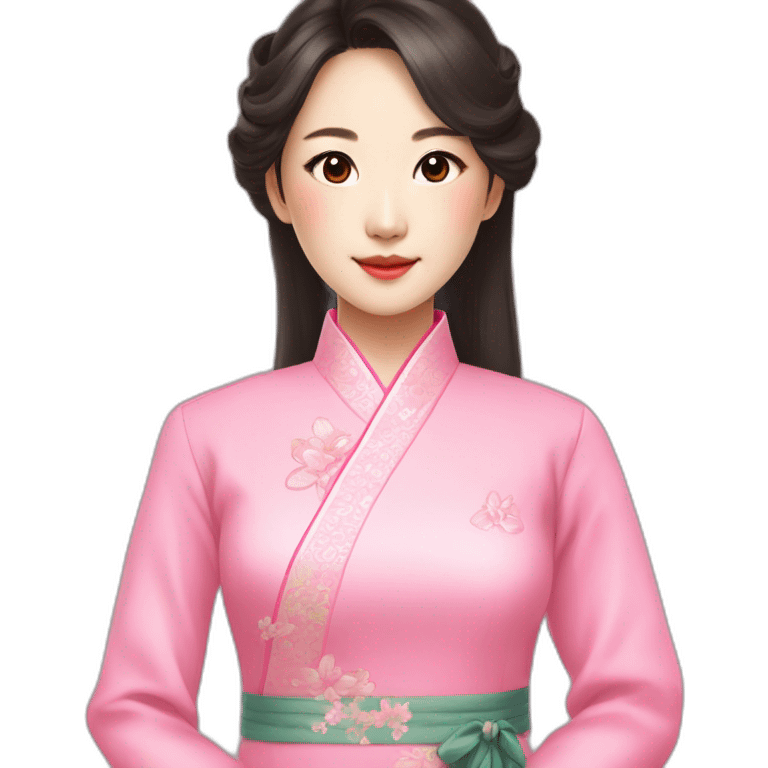 Go Yoon Jung wearing pink ao dai emoji