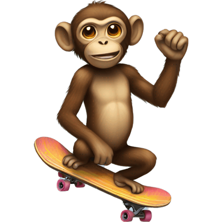 Monkey on a skateboard  emoji