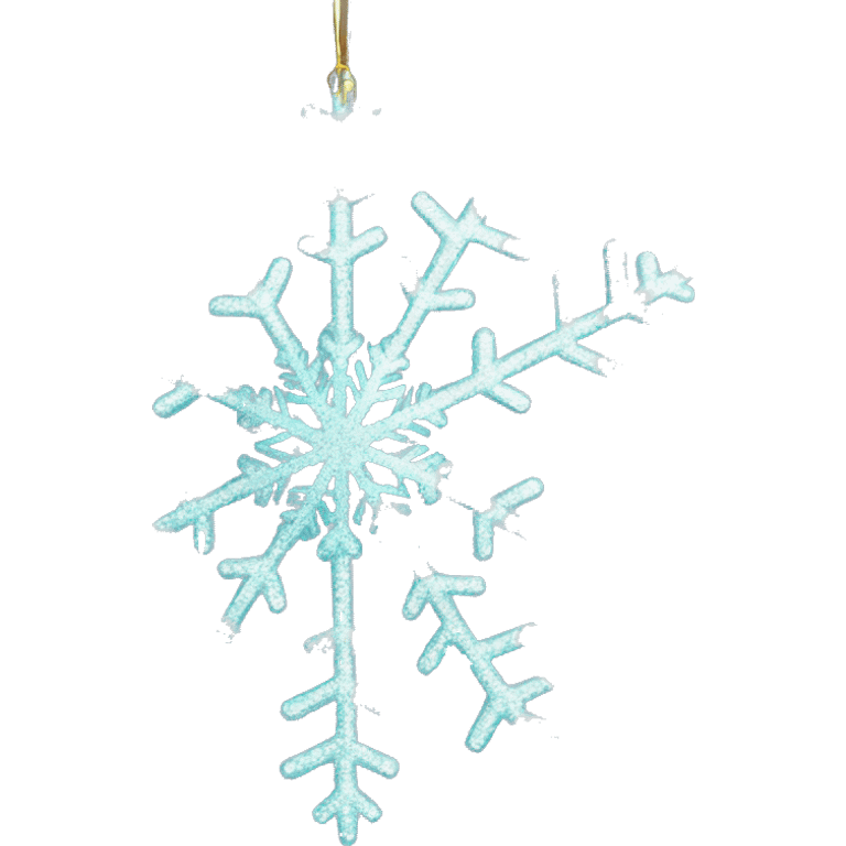 Glitter Snowflake Christmas bauble emoji