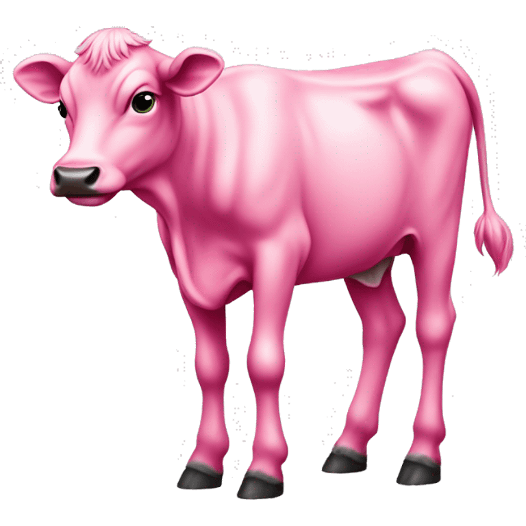 Bright-pink calf side profile x 4 legs  emoji