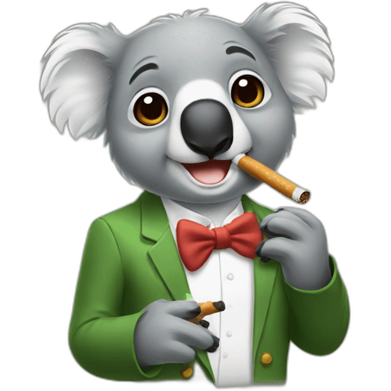 smoking koala emoji