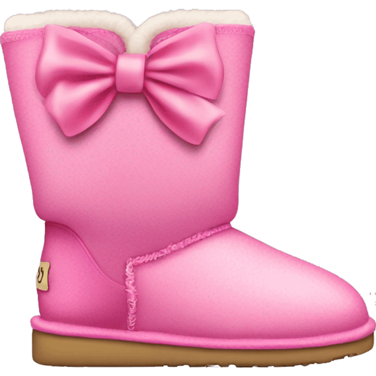 Pink uggs with bow  emoji