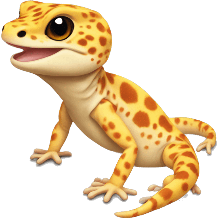 leopard gecko yellow and orange emoji