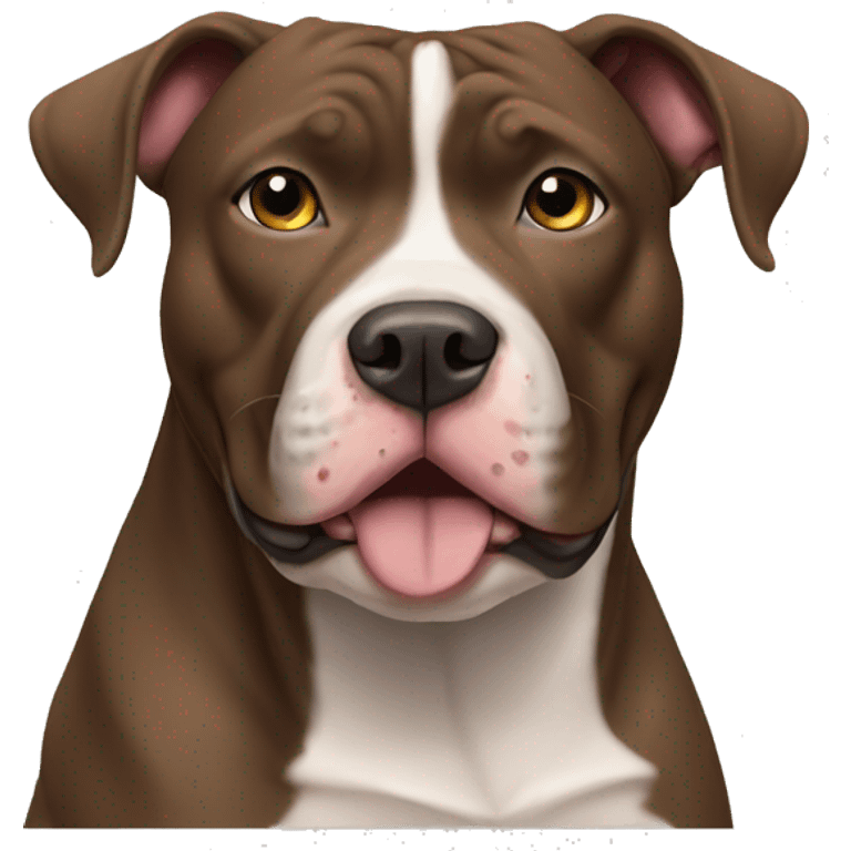 A sitting pit bull emoji