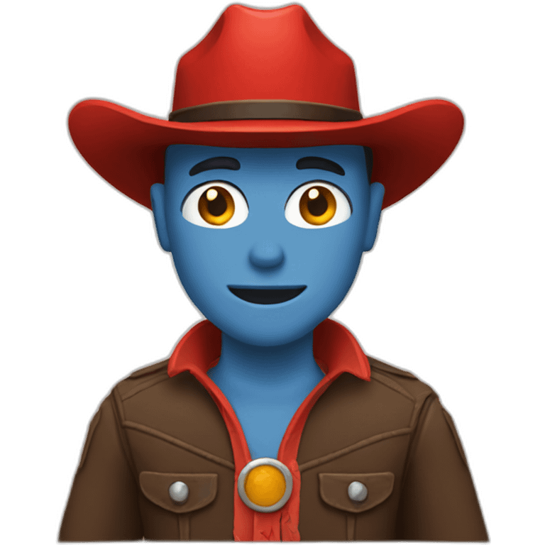 cowboy red button emoji