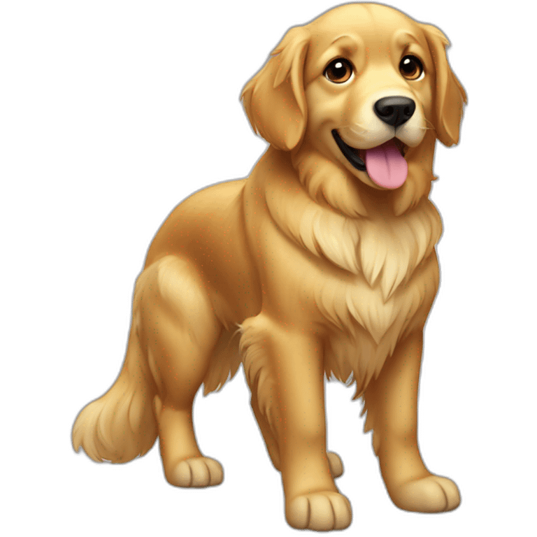 dog golden retriever full body emoji