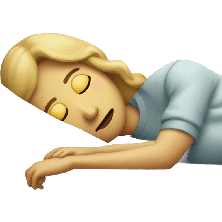 Sad person laying in bed next to mum emoji