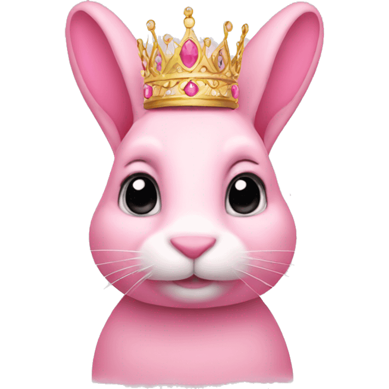 pink rabbit with tiara emoji