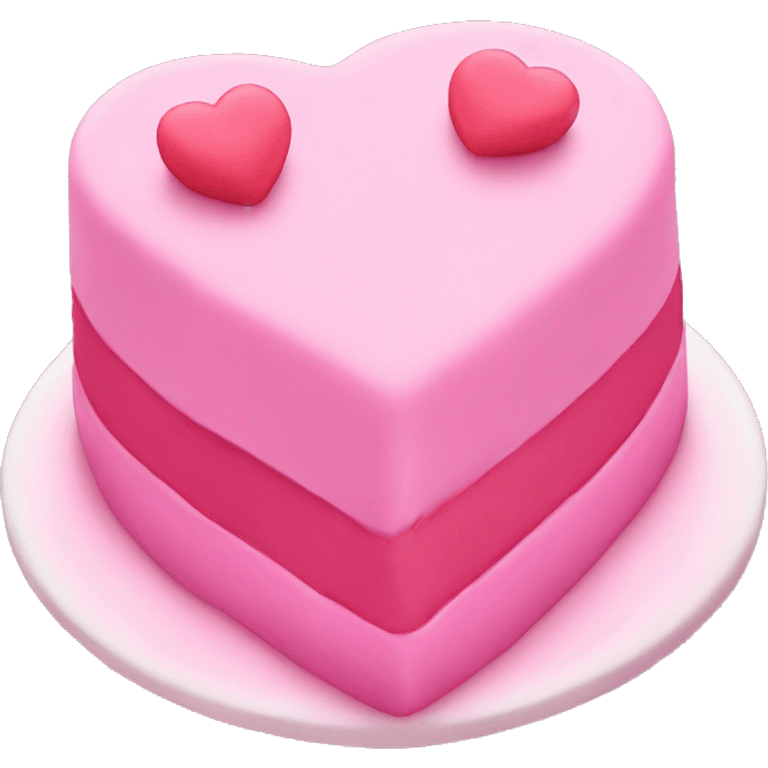 Pink heart shaped cake emoji