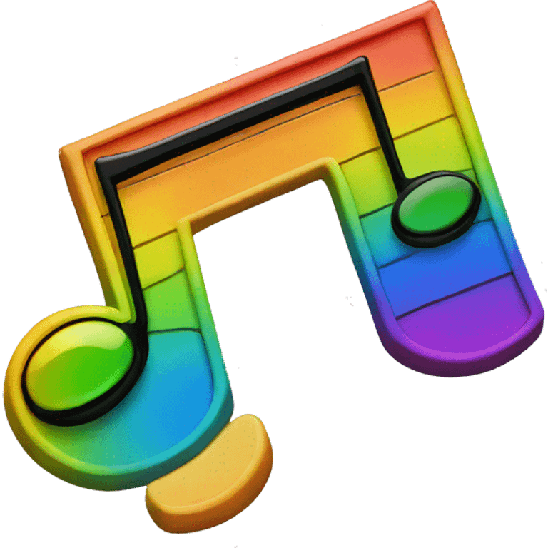 music note rainbow emoji