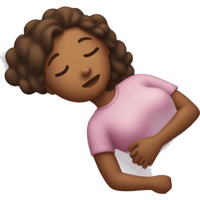 Girl sleeping on a bed emoji